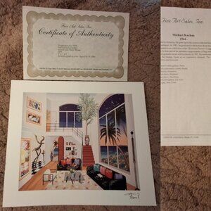 Fanch Ledan Signed "INTERIOR with THREE MATISSE" + Michael Kachan "Eiffel Song"